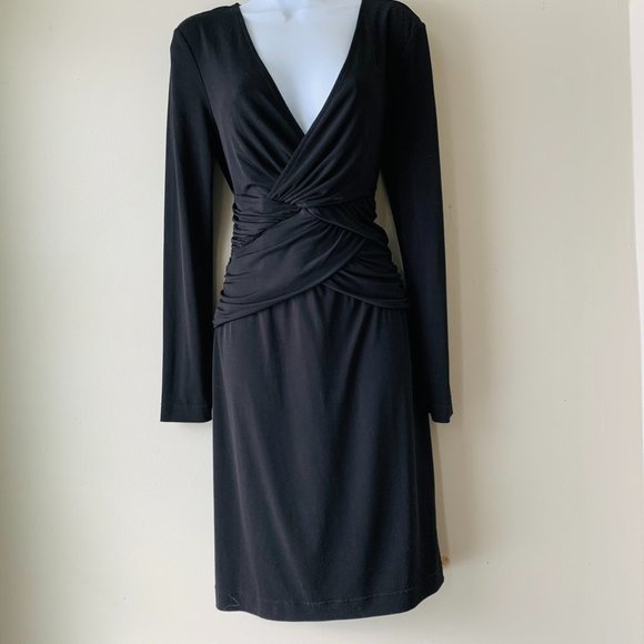 CALVIN KLEIN black cocktail dress size 6 - Picture 4 of 6